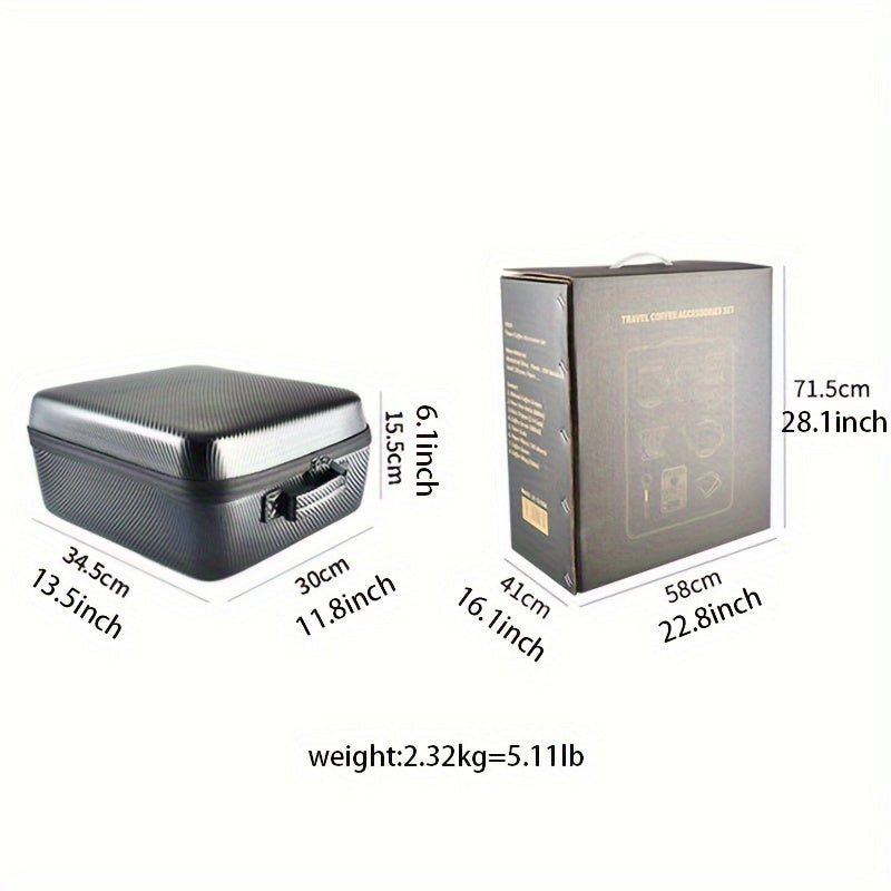 Gourmet Travel Stainless Steel Coffee Set Grinder (9pcs)