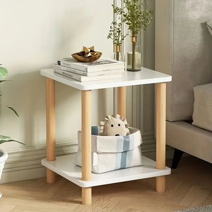 Sleek Wood-Based Panel and Hardwood Design Side Table
