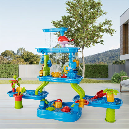 4-Tier Kids Water and Sand Activity Table