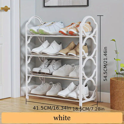 Step up your organization game with this stylish and functional shoe rack