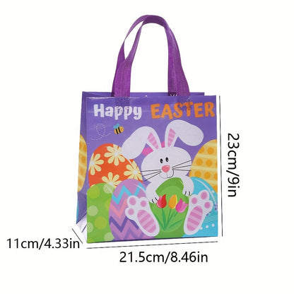 Easter Gift Bags Rabbit Egg Print Tote (30pcs)