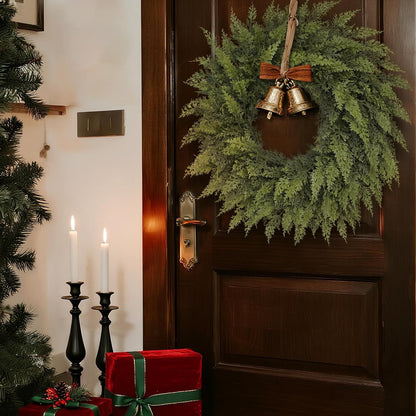 Real Touch Artificial Cedar Wreath Wall Hanging