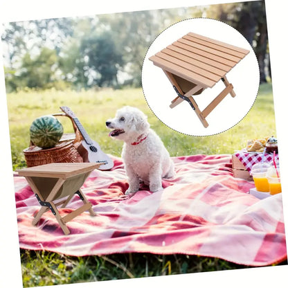 Portable Folding Wooden Camping Stool