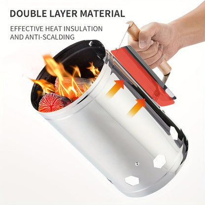 Charcoal Starter for Grilling & Tea Brewing