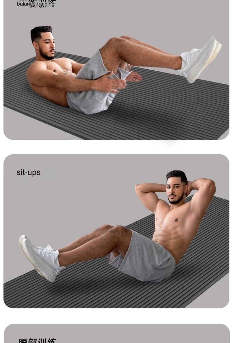 20mm Thick Shock-Absorbing Yoga Mat with Portable Backpack & Straps