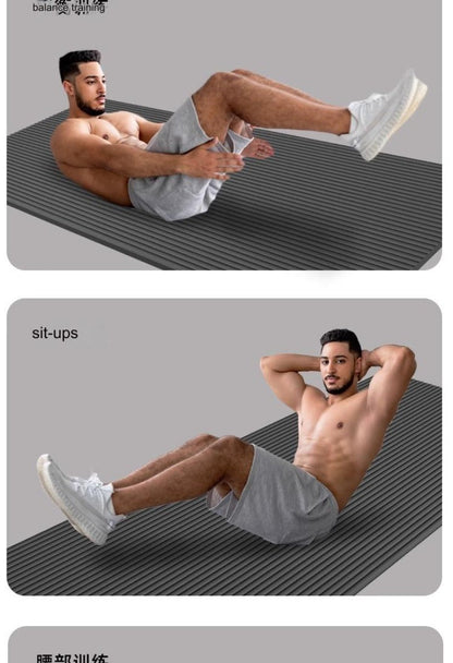 20mm Thick Shock-Absorbing Yoga Mat with Portable Backpack & Straps