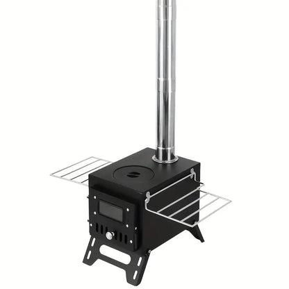 Portable Black Outdoor Stove with Fireplace