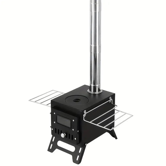 Portable Black Outdoor Stove with Fireplace