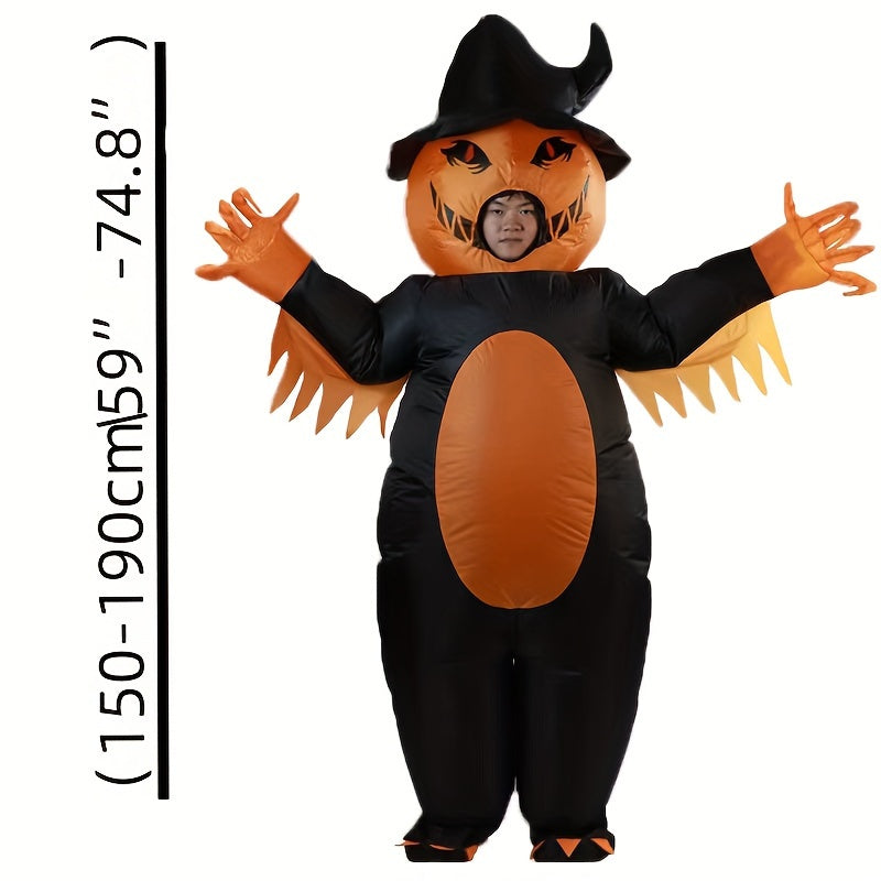 Halloween Pumpkin Inflatable Costume Full-Face Design