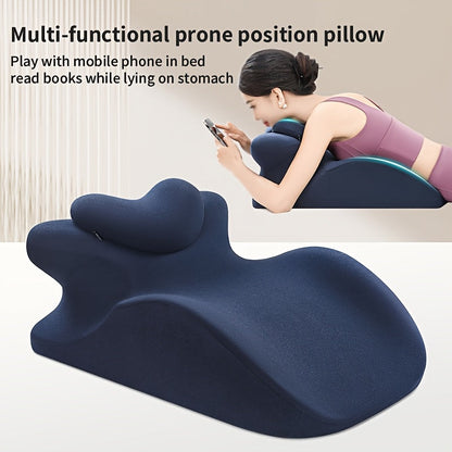 Ergonomic Bed Pillow with Detachable Headrest Support
