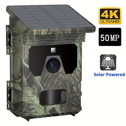 Solar-Powered 4K Wildlife Trail Cam Hunting Camera