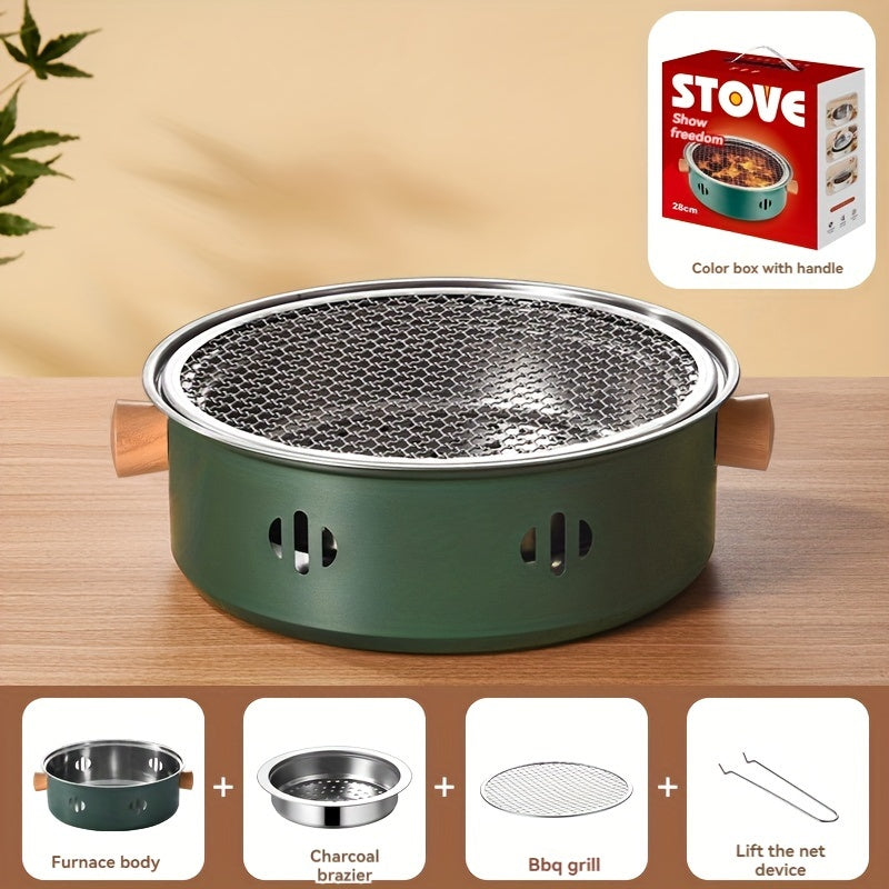 BBQ Grill Set with Non-Stick Stainless Steel