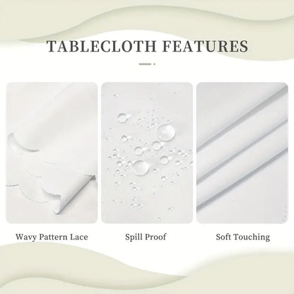 Transform Your Table with 1pc Merry Christmas Polyester Tablecloth