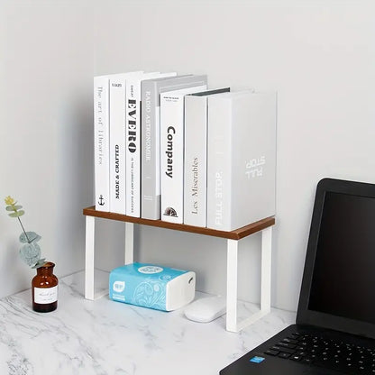 Achieve a tidy ironing setup with this versatile Desktop Iron Storage Rack