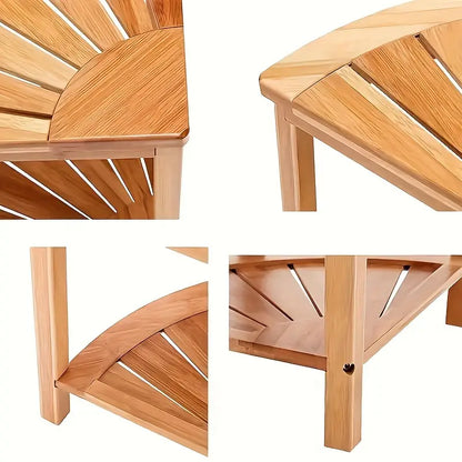 2 tiers Corner Partition Side Table Stool