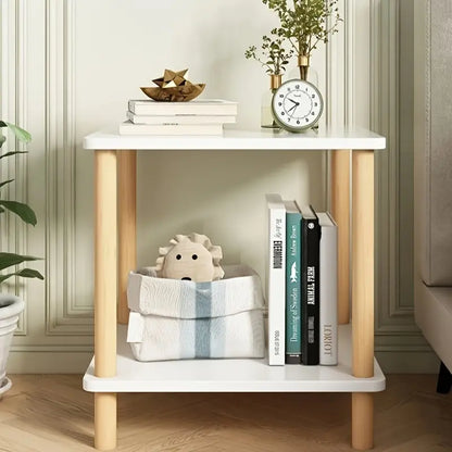 Sleek Wood-Based Panel and Hardwood Design Side Table