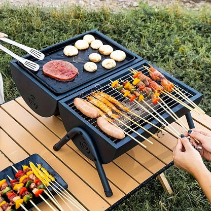 Portable Mini BBQ Grill - Foldable Outdoor Barbecue Stove