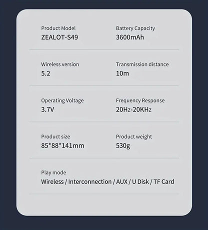 Wireless Outdoor Portable Subwoofer Speaker