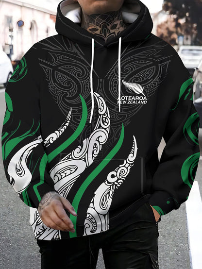 Maori Totem Pattern Athletic Hoodie