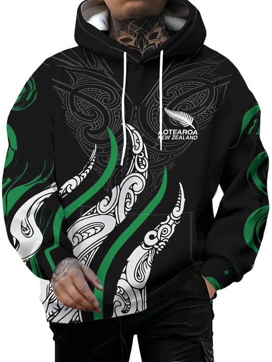 Maori Totem Pattern Athletic Hoodie