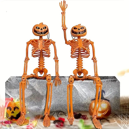 Harvest of the Macabre: Pumpkin Skull Display Stand