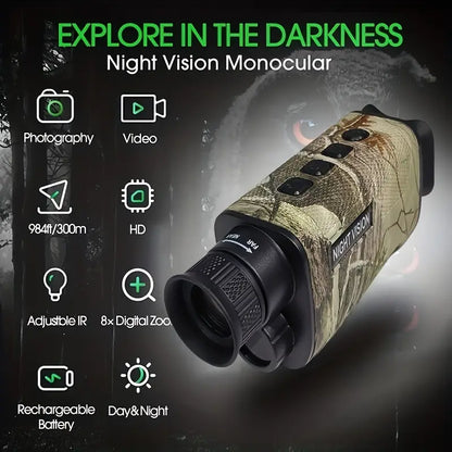 Camo Night Vision Monocular - 8X Digital Infrared Telescope