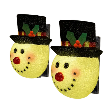 Dazzling Duo: Christmas Porch Light Shades for 2 Lights