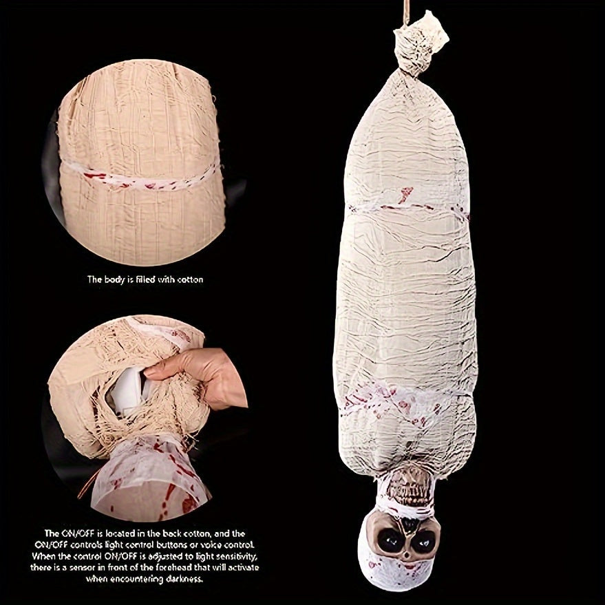 Hanging Mummy – Battery-Powered Fabric Ornament