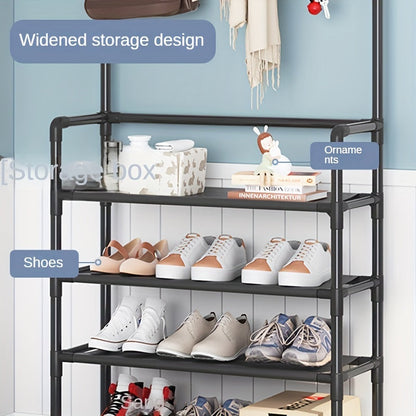 Entryway Coat and Shoe Rack with Hooks (1PC)