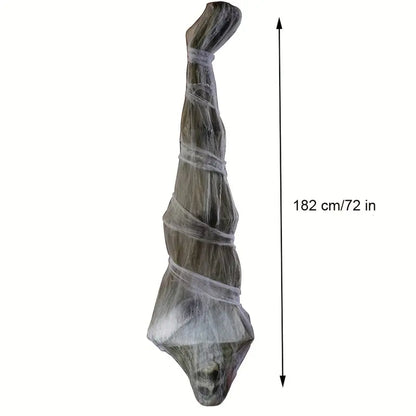 The Arachnid Embrace: Mummy Cocooned in Webs