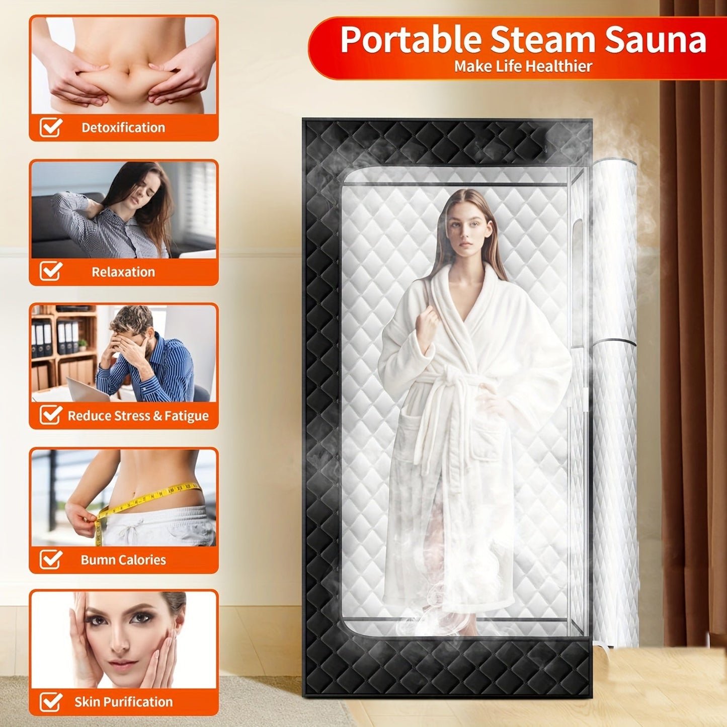 Portable Full-Body Sauna Tent for Indoor Detox