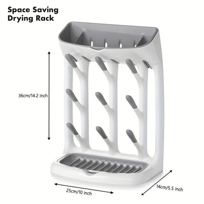 Bottle Drying Rack with Removable Drain Tray