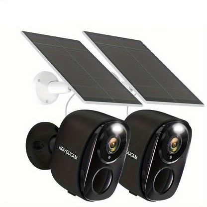 2 Set Wireless Solar Security Camera 3MP Outdoor