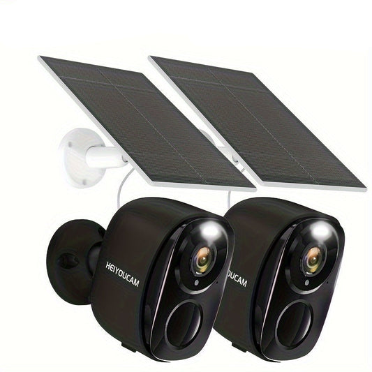 2 Set Wireless Solar Security Camera 3MP Outdoor
