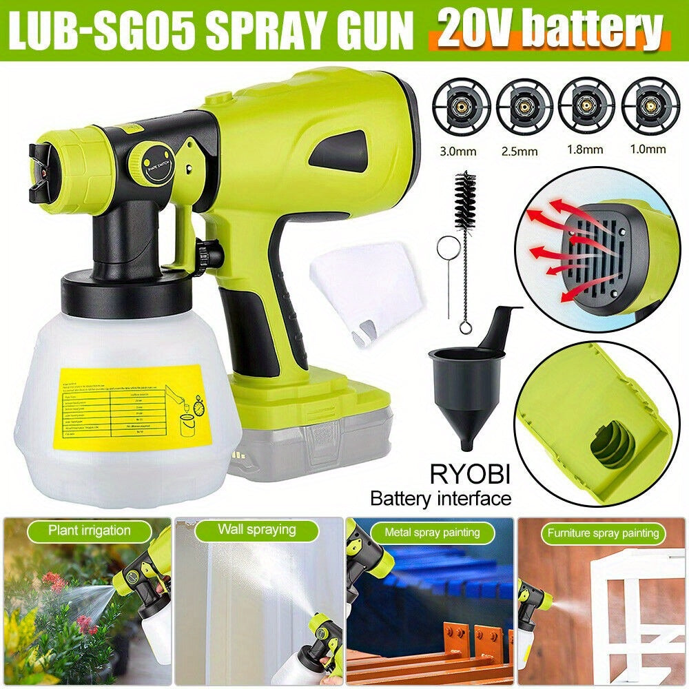 Cordless Paint Sprayer Gun with 1000ml