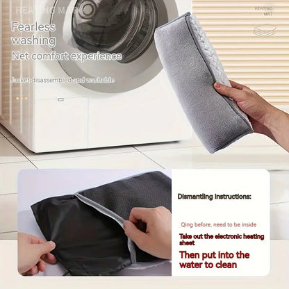 USB-Powered Heating Set - Blanket, Foot Pad, Seat Cushion (Gray)