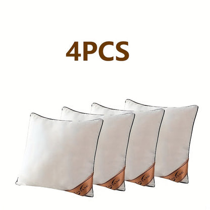 High-Rebound White Throw Pillows Set (4 pcs)
