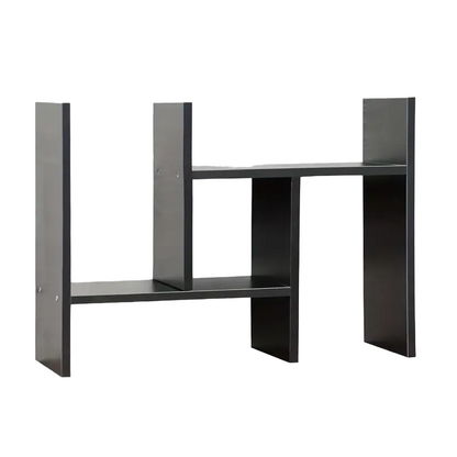 Adjustable Wood Bookshelf: Classic Desk Organizer & Storage Rack