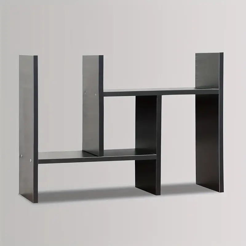 Adjustable Wood Bookshelf: Classic Desk Organizer & Storage Rack