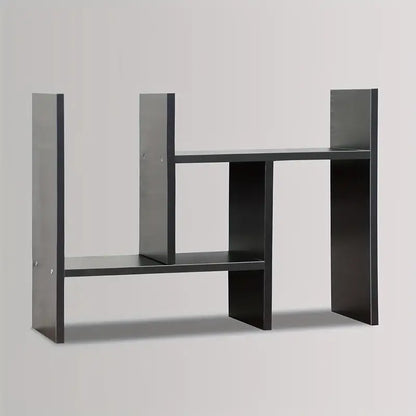 Adjustable Wood Bookshelf: Classic Desk Organizer & Storage Rack