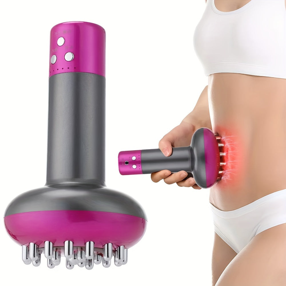 Heated Metal Back Massager - Handheld Smart Brush(Purple)