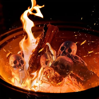 6pcs Ceramic Human Skull Fire Logs -  Fire Pits & Fireplaces