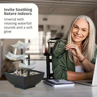 Cast Iron Tabletop Water Fountain with Automatic Pump