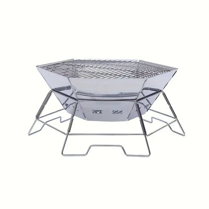 Foldable Stainless Steel Camping Charcoal Grill
