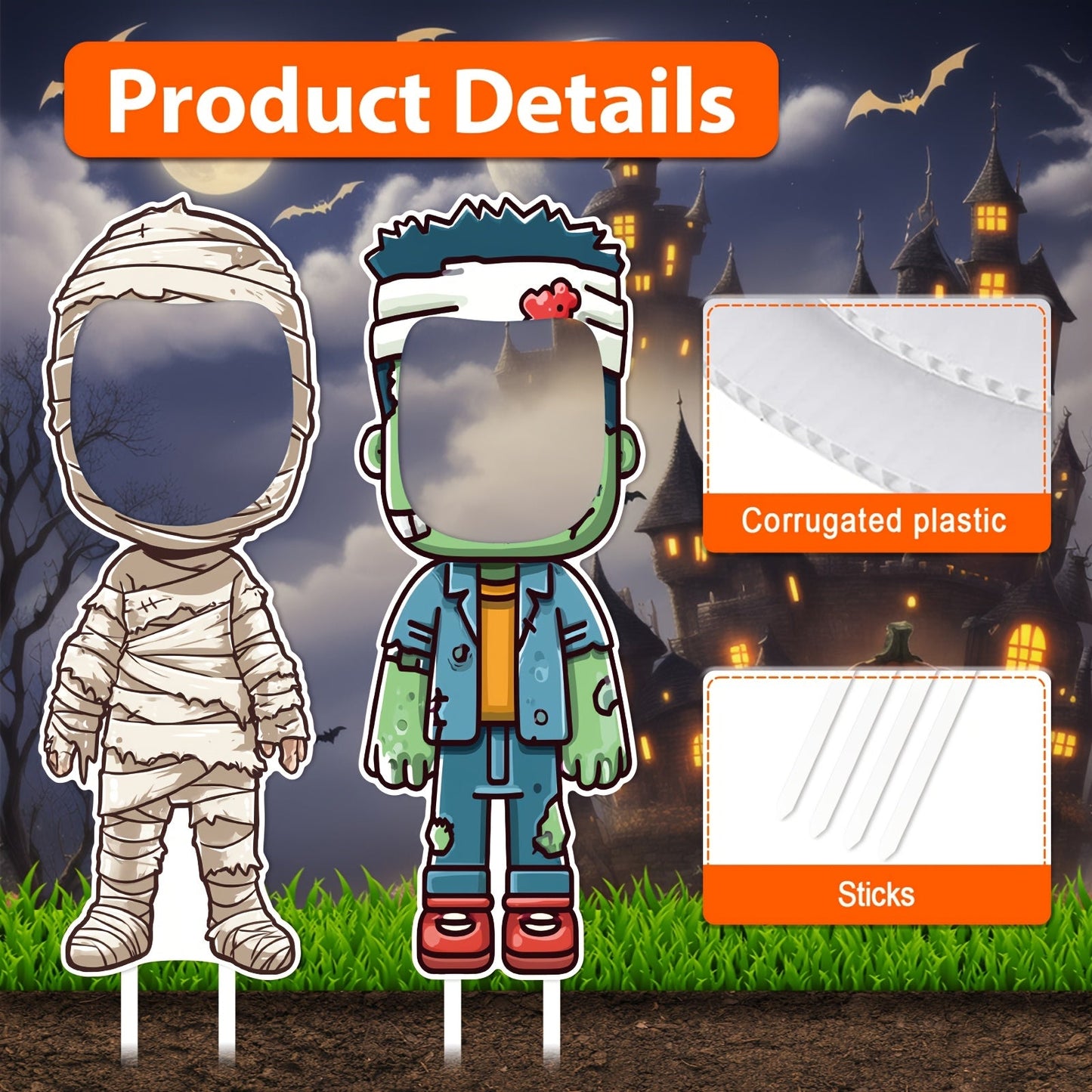 Halloween Yard Sign Outdoor Lawn (2pcs)