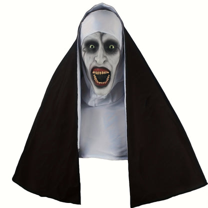 Nun Mask Horror Costume for Adults