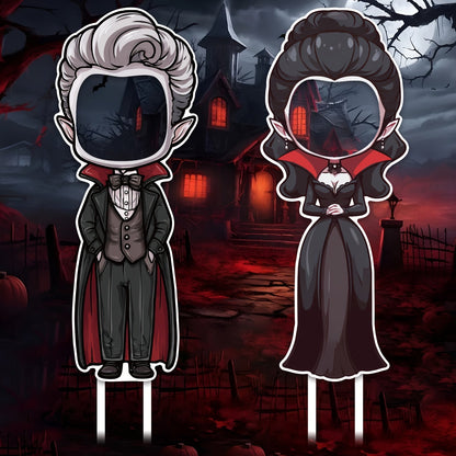 Halloween Vampire Yard Stake Sign (2pcs)