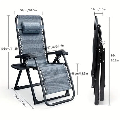 Foldable Lounge Chair for Adults - Camping Essential