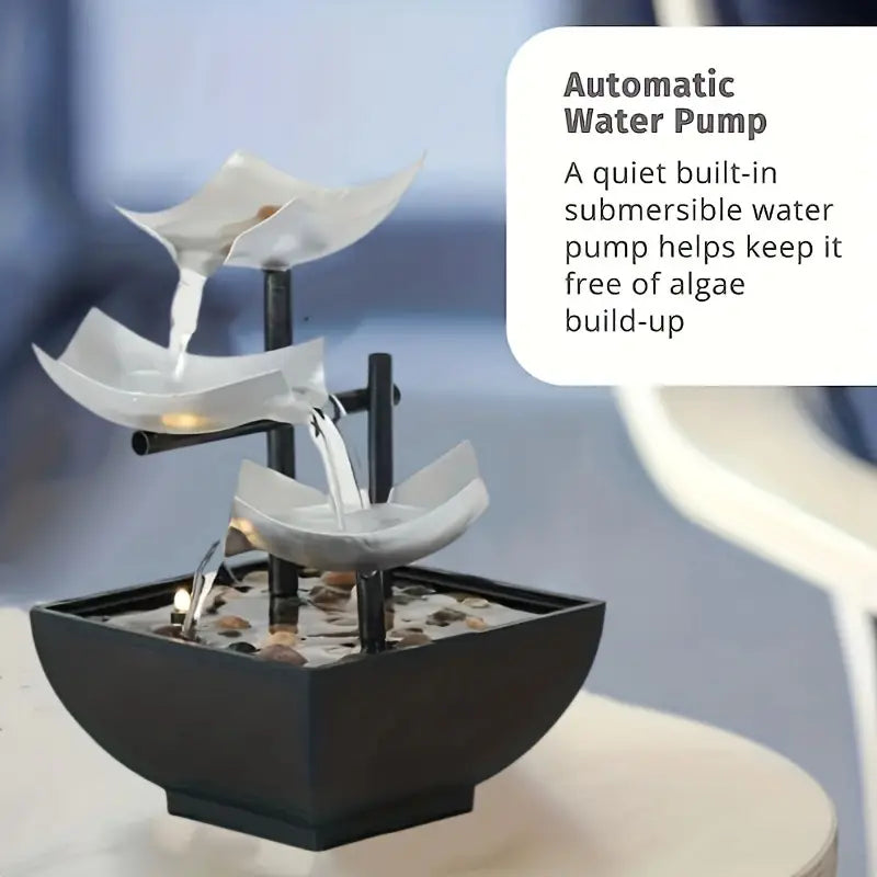 Cast Iron Tabletop Water Fountain with Automatic Pump