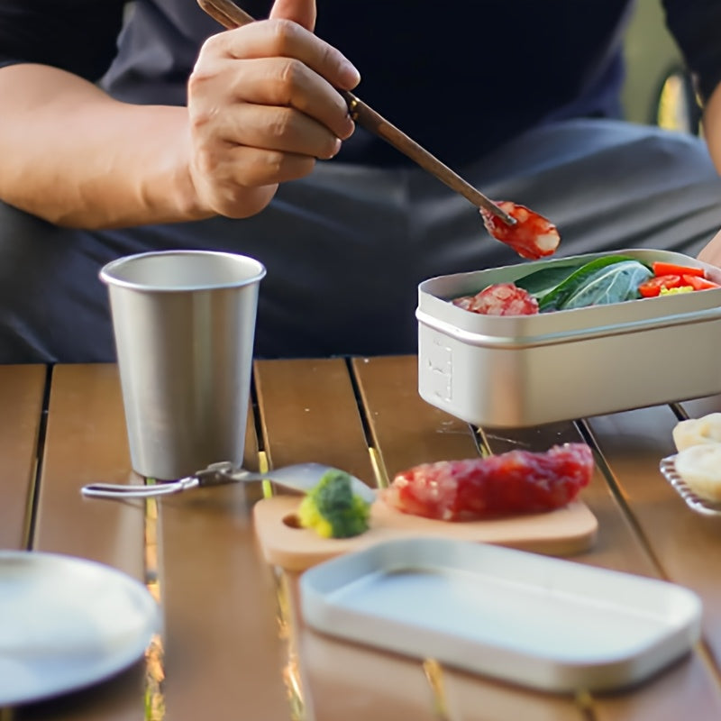Aluminum Lunch Box Set with Cutting Board